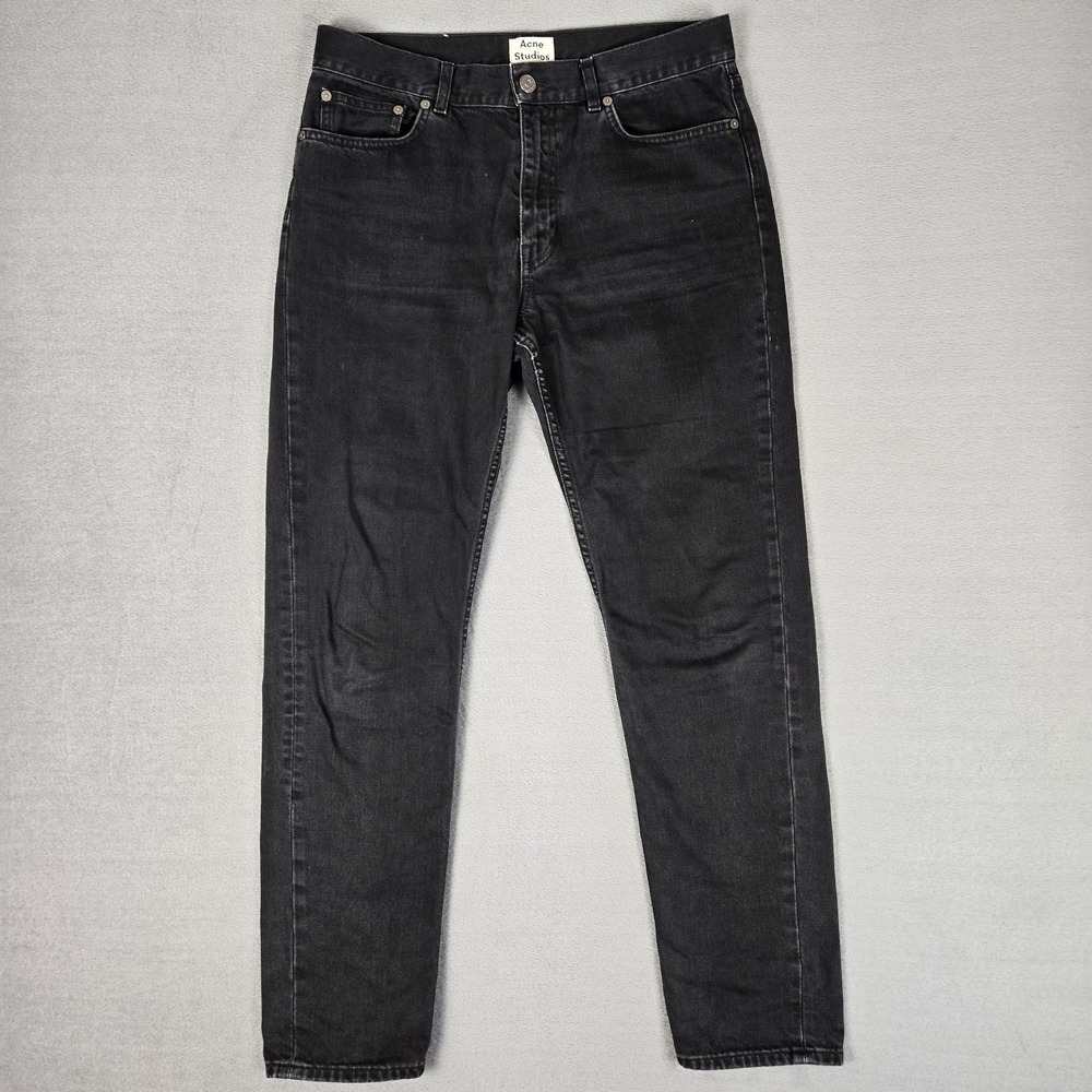 Acne Studios Jeans Womens 32x29 Boy Black Vtg‎ Boyfriend Regular Straight Denim